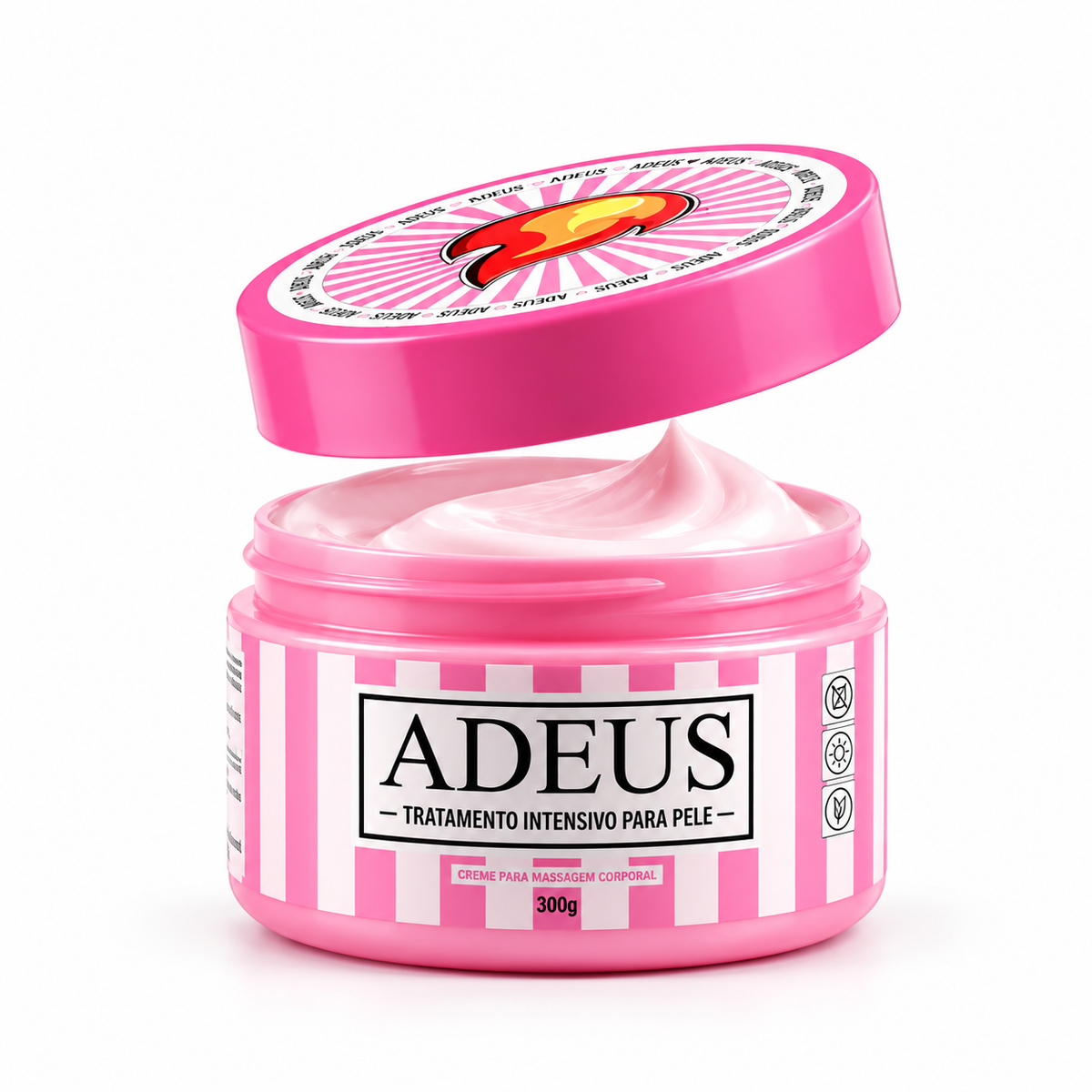 Pote de ADEUS Creme Rosa, 300 g